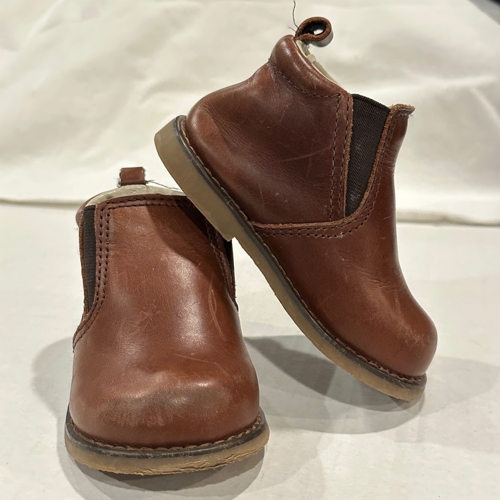 GAP Kid’s  Brown Leather Boots -size 6 Toddler